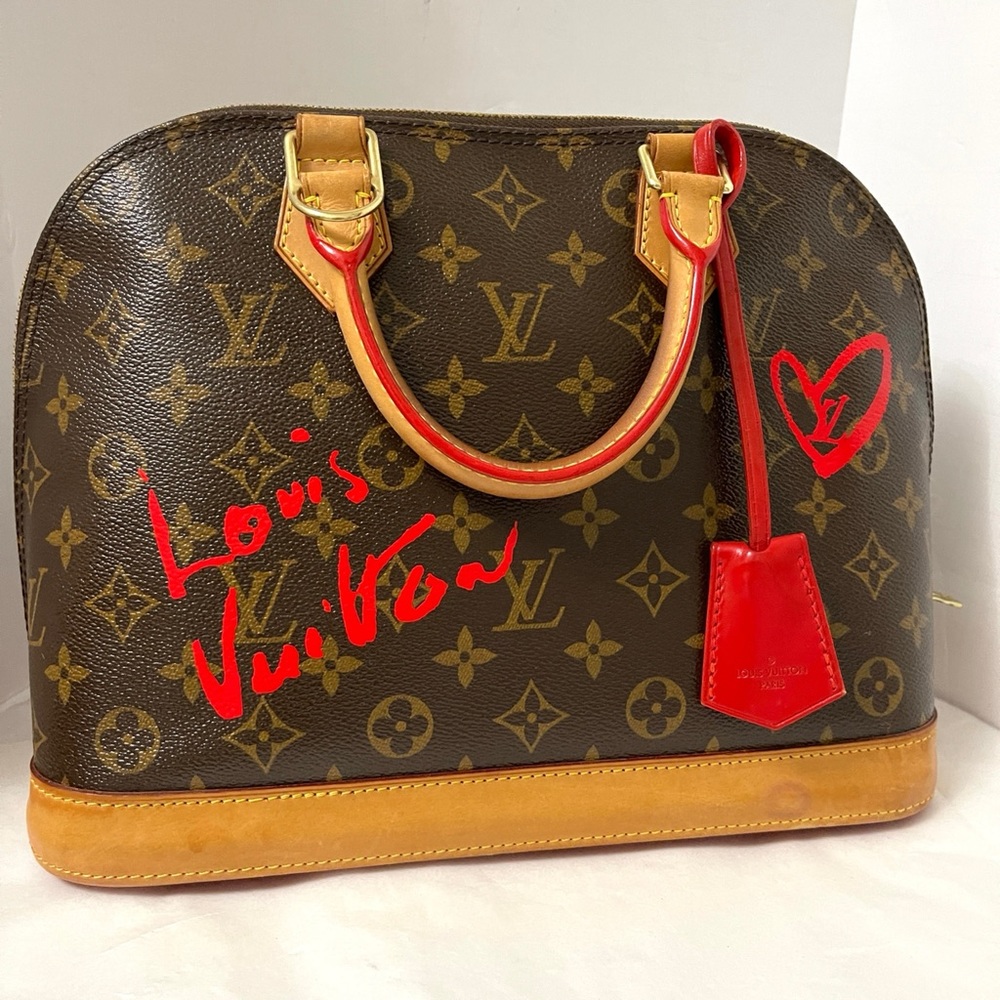 🎭 SOLD 🎭  Fall in LoVe! LOUIS VUITTON Custom *New Model* Alma PM